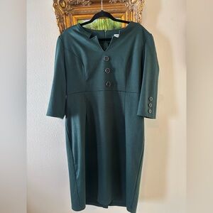 NWOT Grace Karin Dark Green 3/4 Sleeve Dress